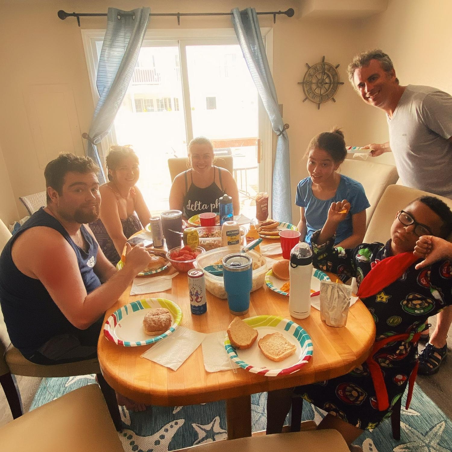 Beach breakfast.