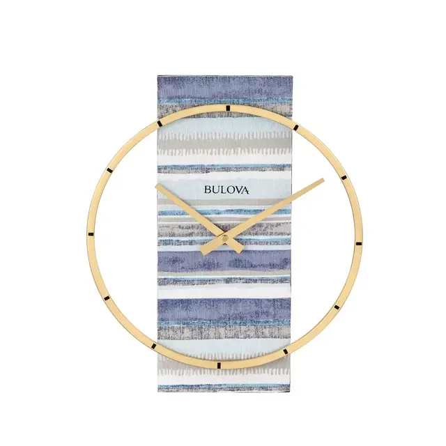 Bulova Nantucket 14.2-Inch x 11.8-Inch Floating Wall Clock in Blue