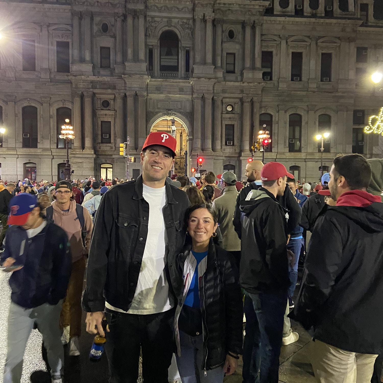 City Hall celebration after Phils win