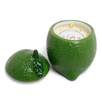 6oz Ceramic Figural Jar Candle Sandalwood & Green Citrus - Fruit Collection - Opalhouse&#153;