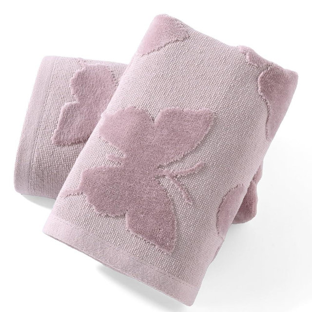 sense gnosis Lavender Hand Towel Full Embossed Velvet Butterfly Jacquard Pattern Super Soft 100% Cotton Highly Absorbent 2 PC Hand Towel Set for Bathroom Valentines Day Decorations 13x 29 Inch