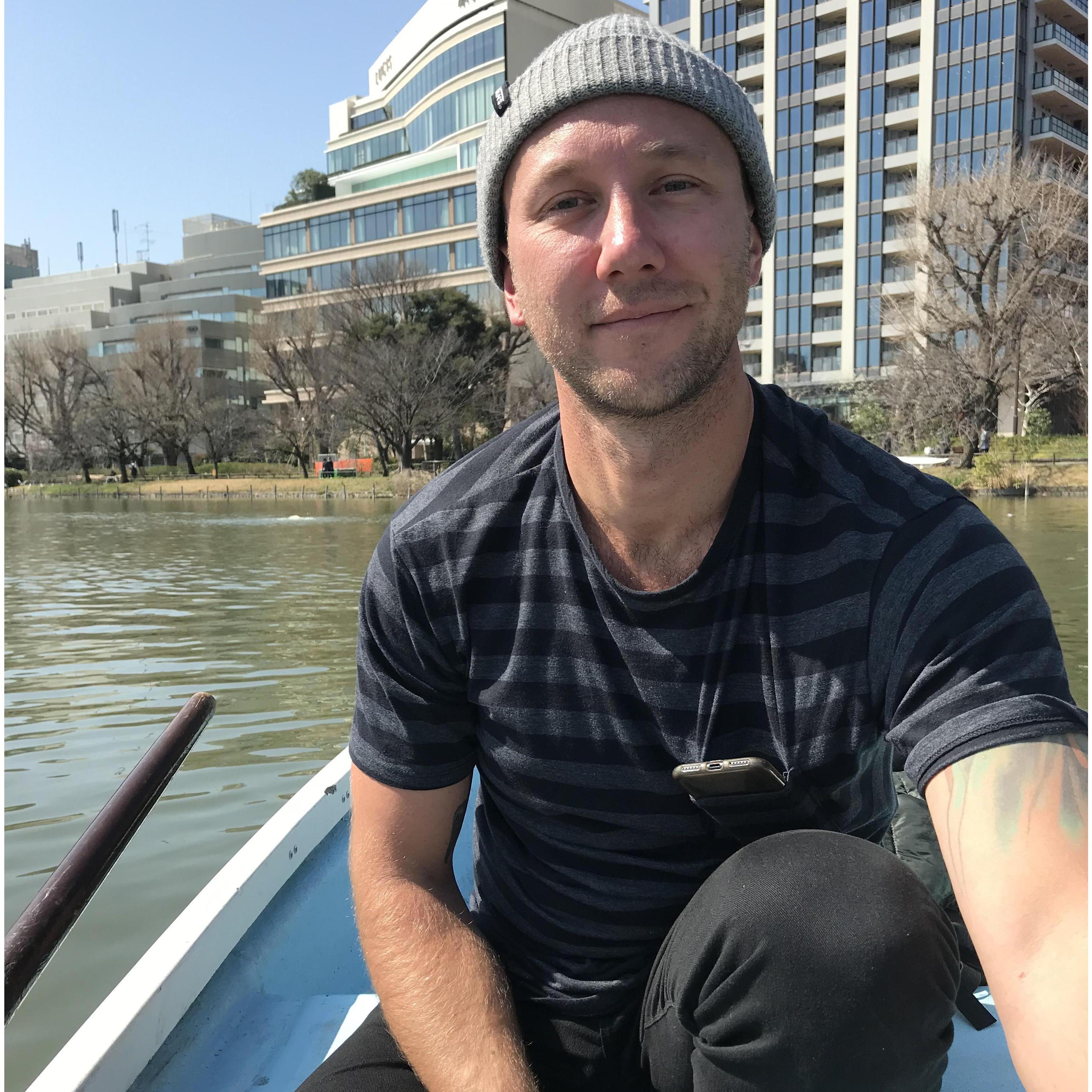 Brandon can finally relax after his proposal.