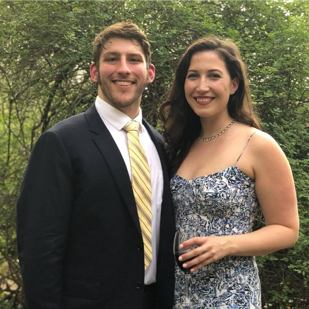 Looking fancy at our friend Annie's wedding