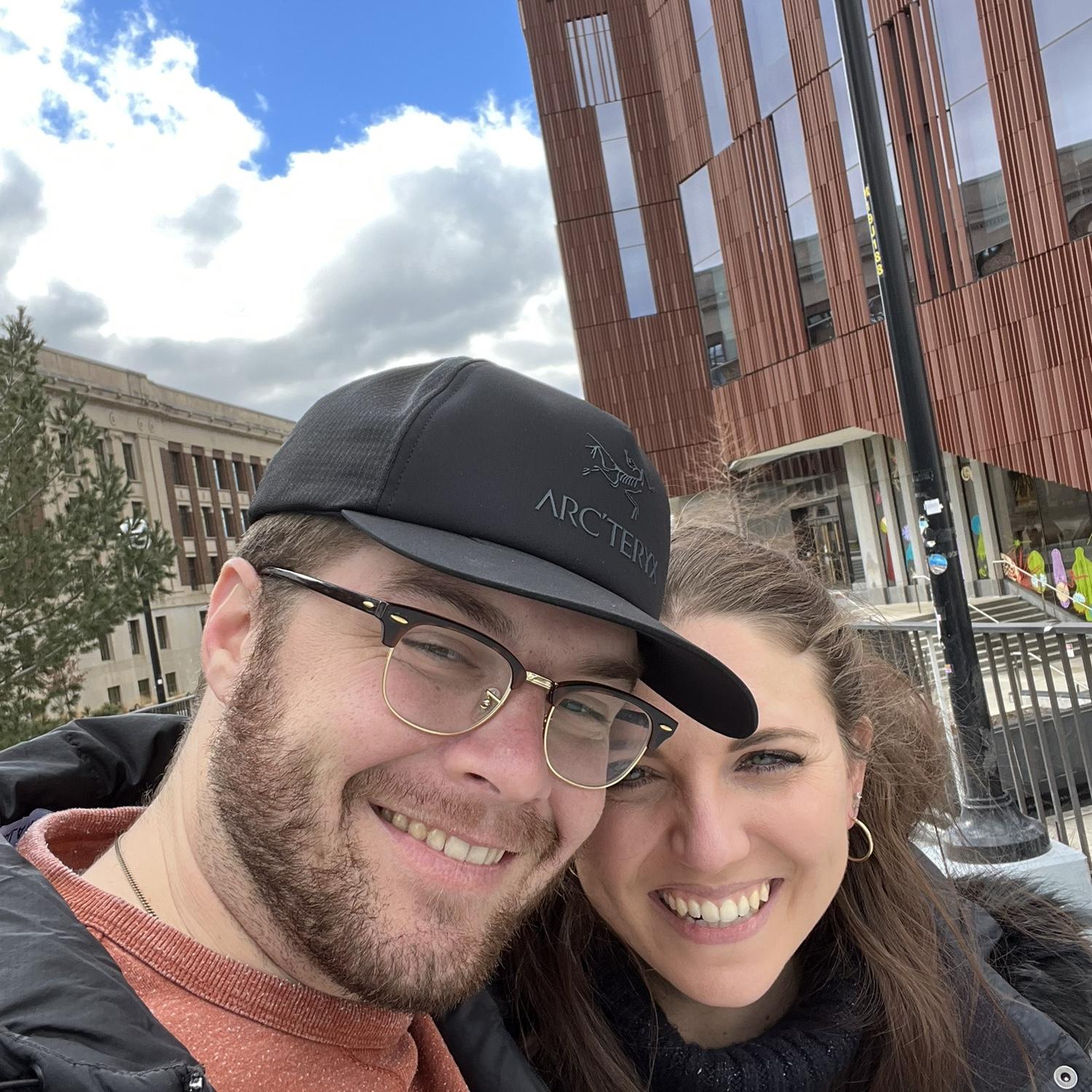 One of our first couple of dates together, going to the Michigan natural history museum in Ann Arbor.