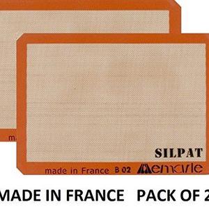 Silpat AE420295-07 Premium Non-Stick Silicone Baking Mat, Half Sheet Size, 11-5/8-Inch x 16-1/2-Inch (2 pack)