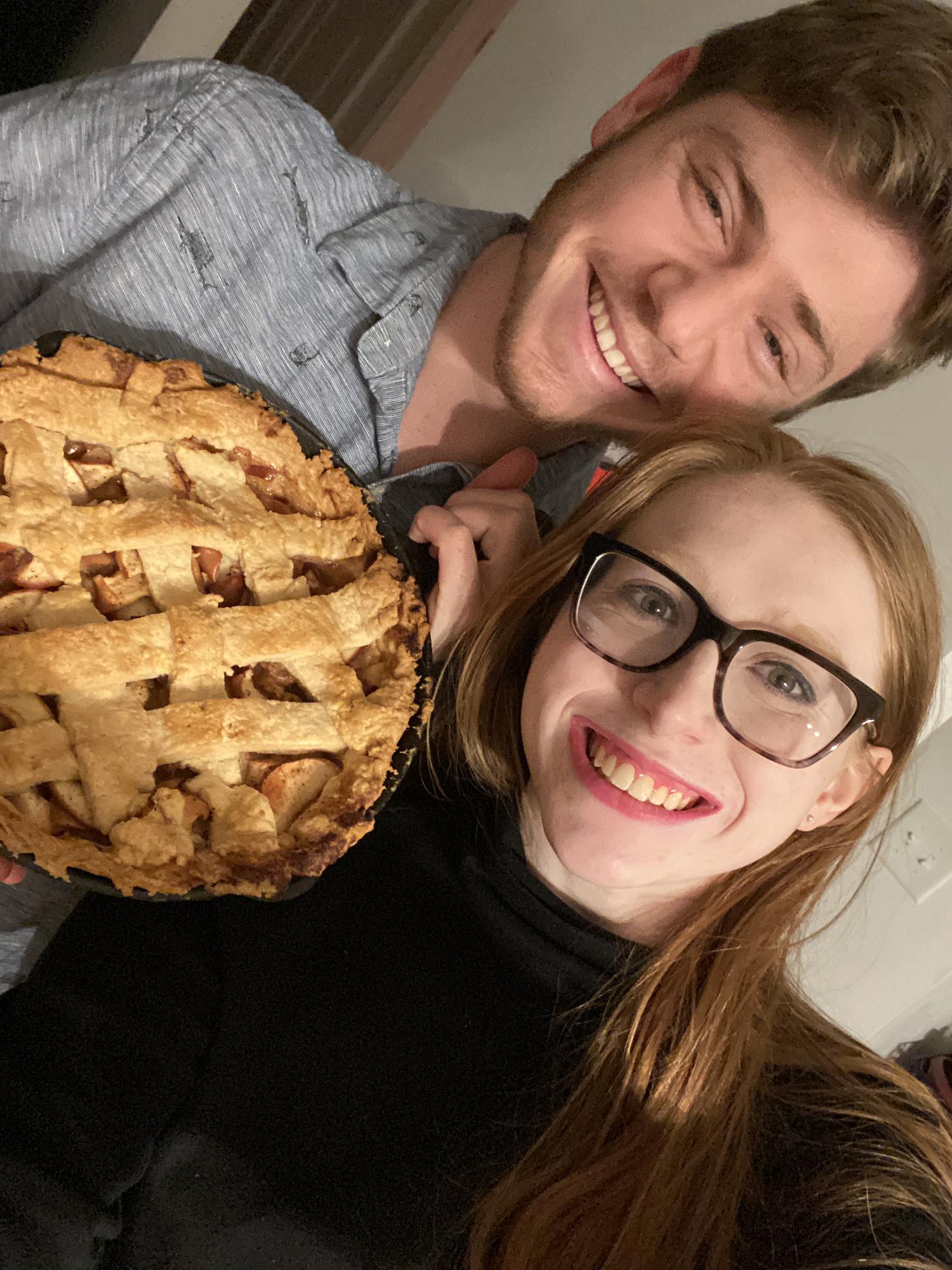 Completed the first challenge in the Adventure Challenge book — bake a pie blindfolded!