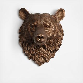 Resin Faux Taxidermy Bear Head