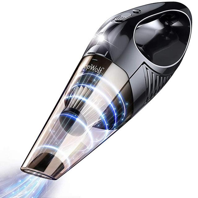 Handheld Vacuum,Cleaner Cordless with 3000mA Battery Powered by Li-ion Battery Rechargeable Quick Charge Tech， Waterwashable Steel Filter 120W 9000PA Powerful Wireless Vacuum with LED Light