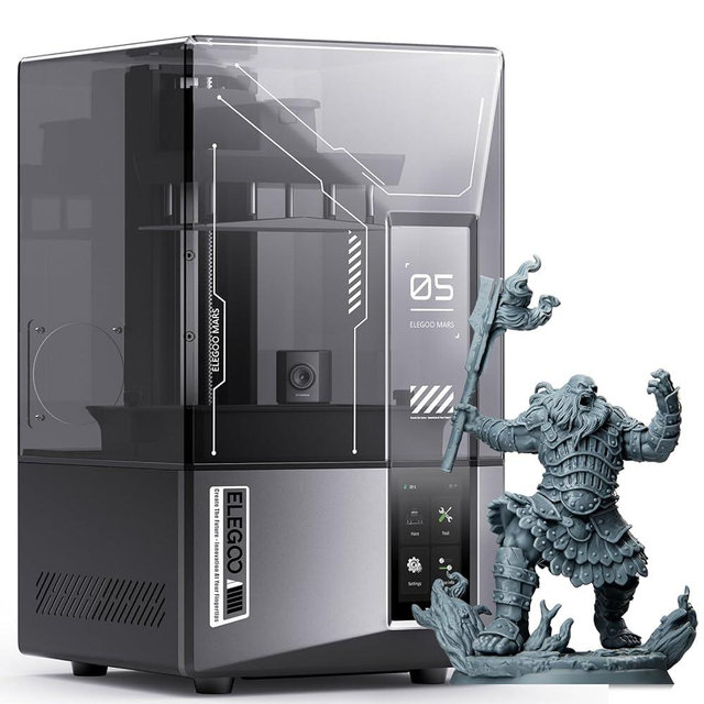 ELEGOO Mars 5 Ultra Resin 3D Printer with 7" 9K Mono LCD, 150mm/h High Speed Printing, Smart Automatic Leveling, Intelligent Detection, WiFi-Transfer, Printing Size of 6.04 x 3.06 x 6.49 inch