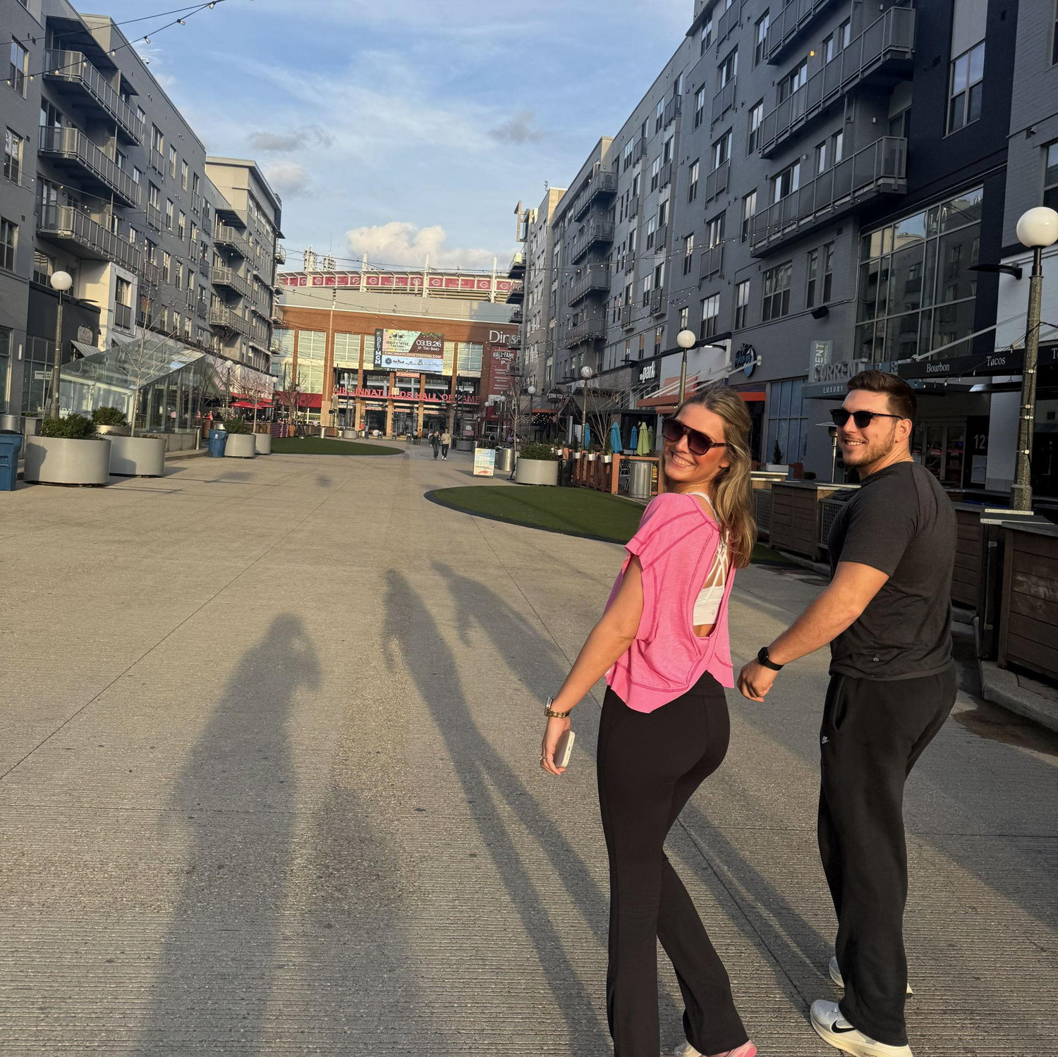 Long walks in Cincinnati by the river is our favorite thing to do!