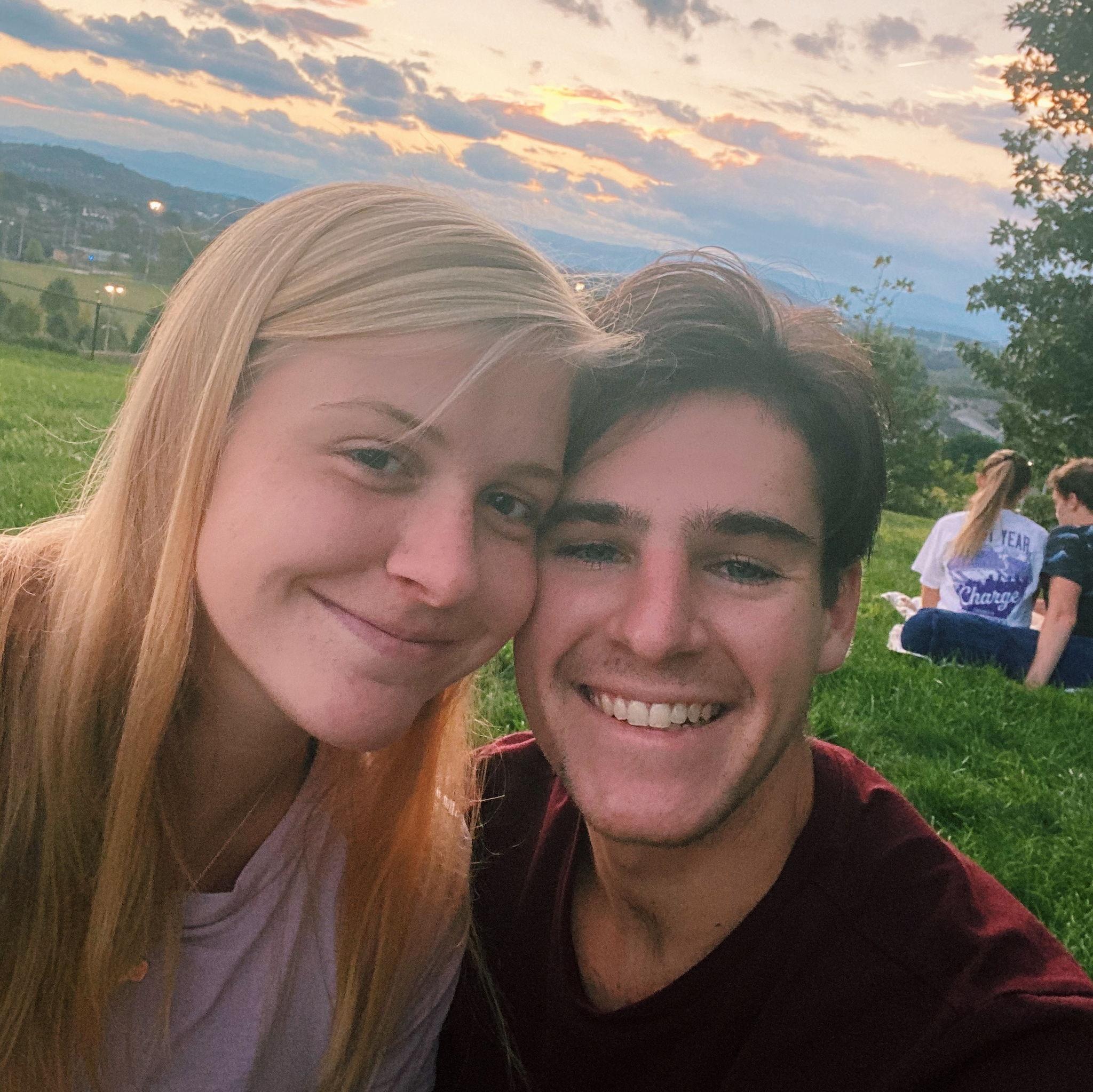 One of our favorite go-to dates was going to watch JMU's beautiful sunsets together. We still miss this, NOVA sunsets just aren't the same!