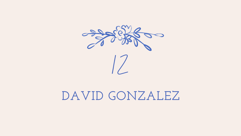 Finley | Cornflower Blue | Zola Wedding Place Cards