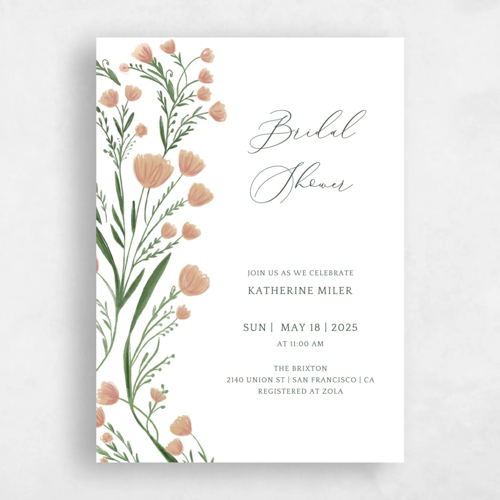 Wedding Shower Invitation - Pemberton Portrait preview
