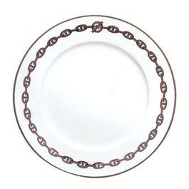Hermès Chaine D'Ancre Platinum Dessert Plate