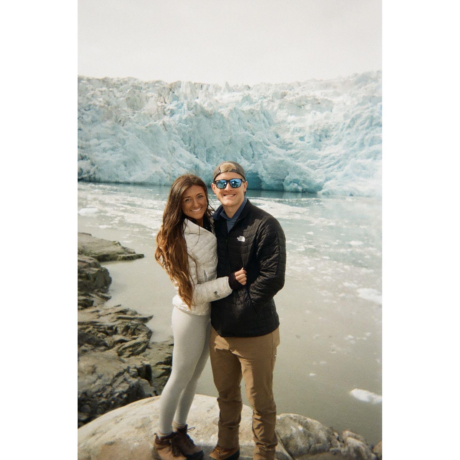 Seeing glaciers in Alaska.