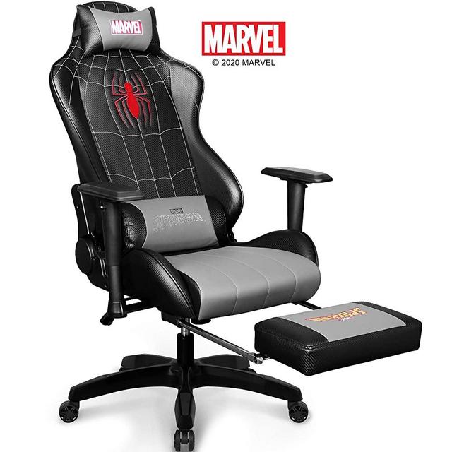 Marvel Avengers Gaming Chair Desk Office Computer Racing Chairs - Recliner Adults Gamer Ergonomic Game Footrest Reclining High Back Support Racer Leather Rocker Foot Rest
