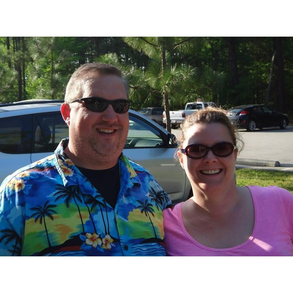 We were outside Frisbee golfing with our friend Deanna.