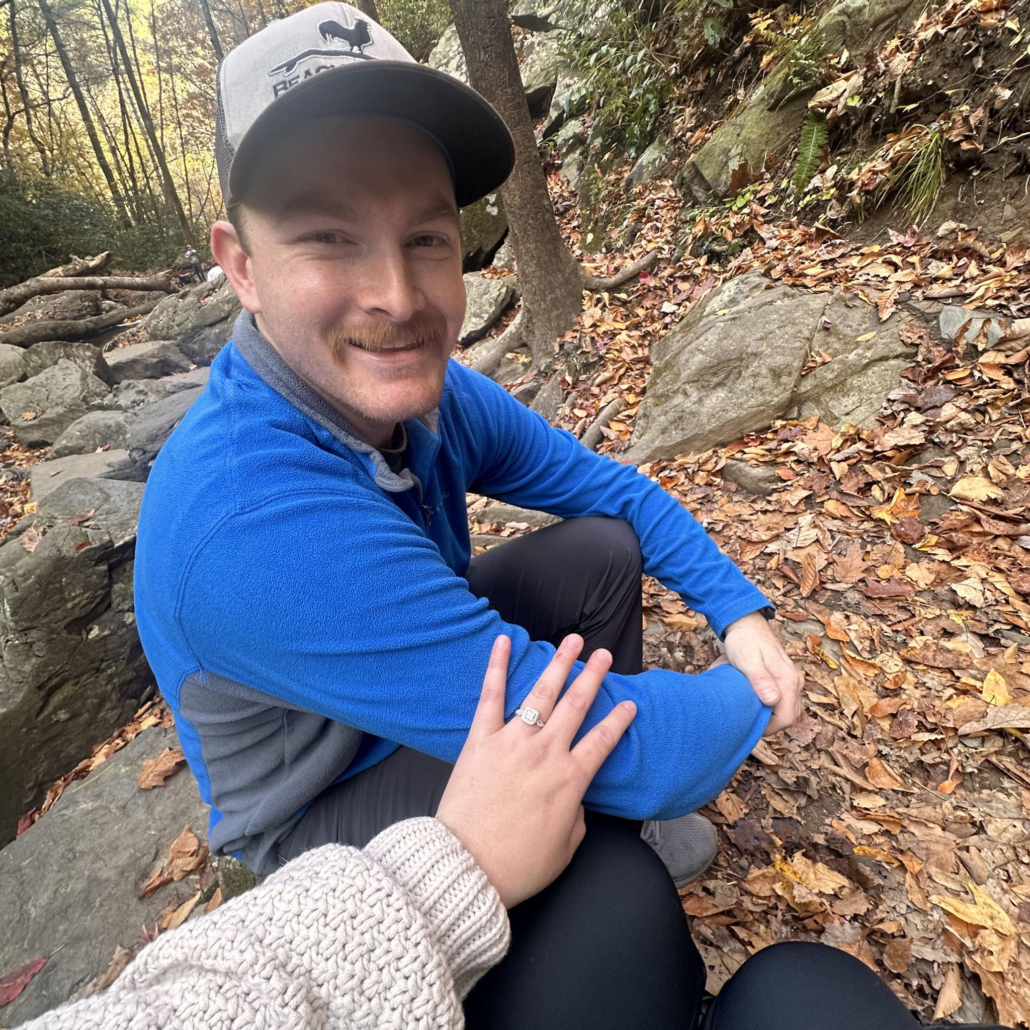 Right after the proposal: so shaky we that we had to sit down