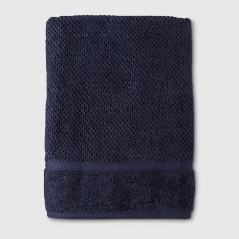 Performance Texture Bath Sheet Xavier Navy - Threshold™