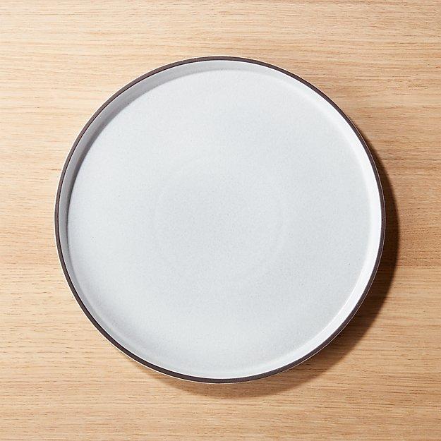 Pitch White Dinner Plate