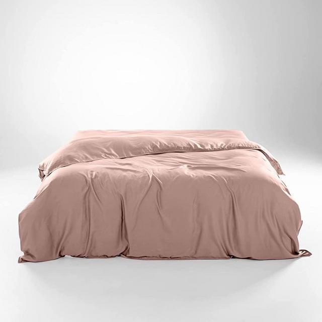 Olive + Crate Tencel Eucalyptus Cooling Duvet Covers Breathable for Night Sweats, Quilts and Comforters (not Included), Moisture Wicking Luxurious Sateen Weave and Natural Duvet Cover