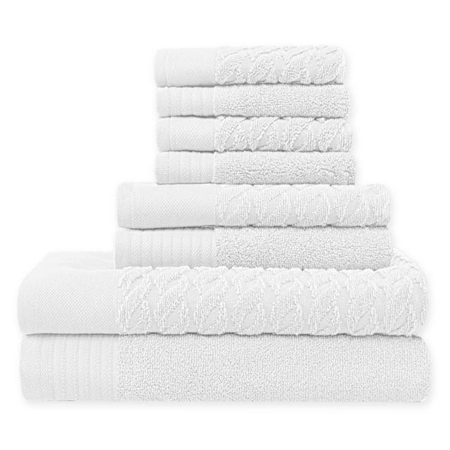 Jasper Haus Svala 6-Piece Bath Towel Set in White