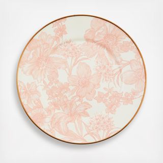 Rosy English Garden Enamel Salad Plate