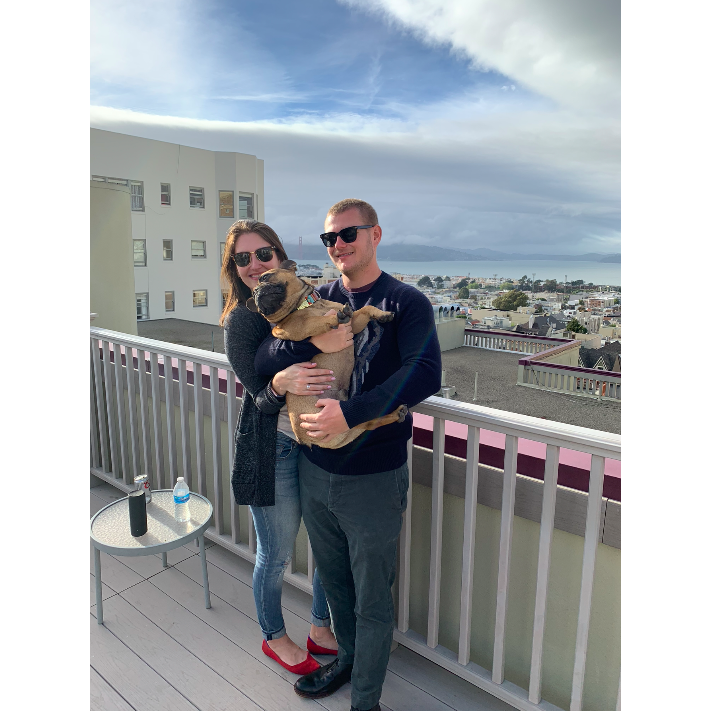 Housewarming at our first apartment in San Francisco