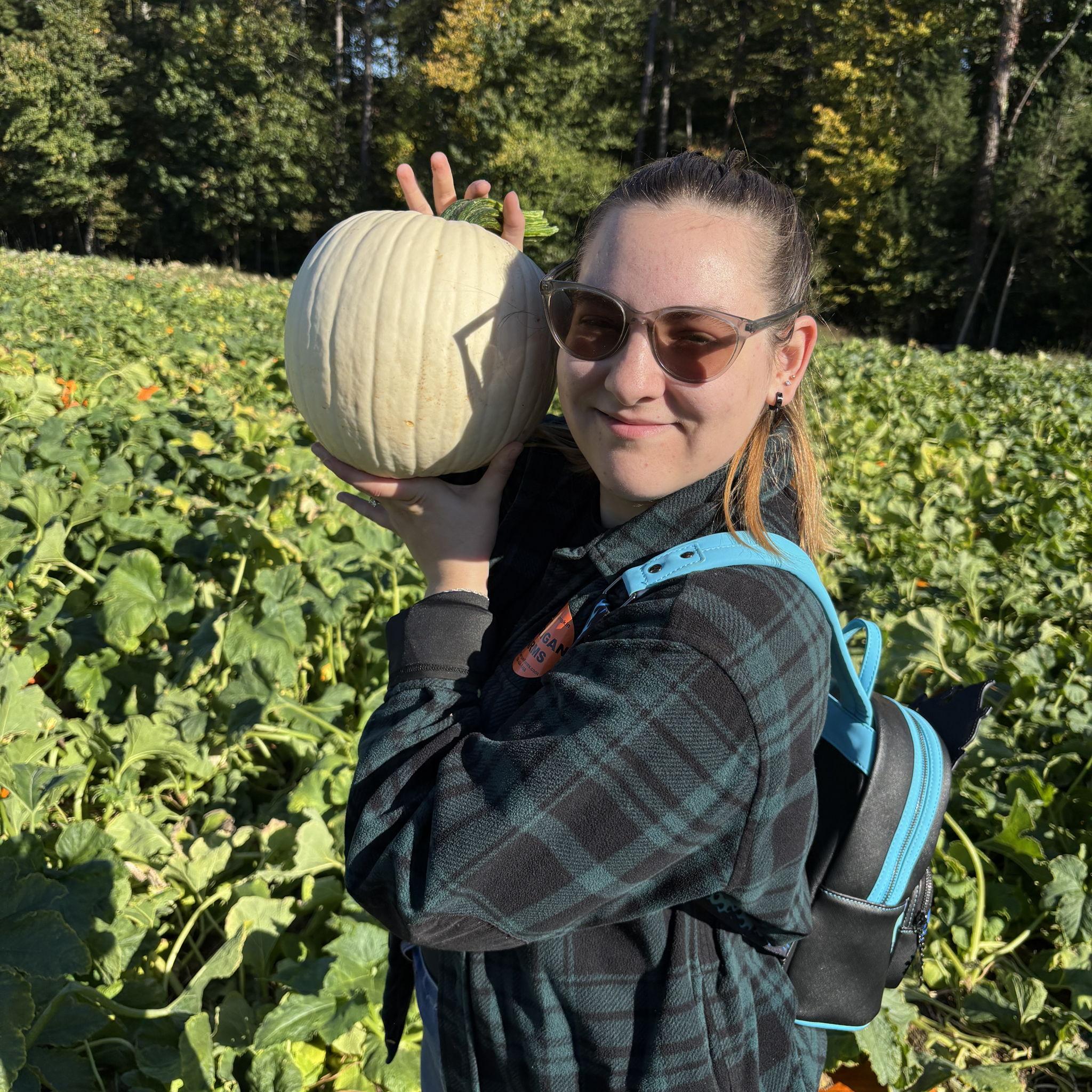 Tori and her great pumpkin