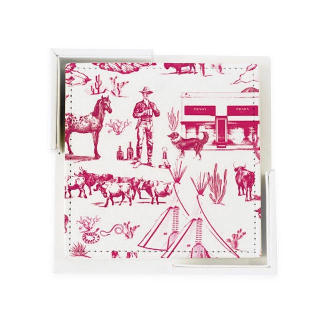 Marfa Toile Coaster Set