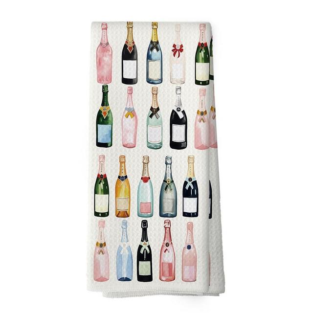 Mcehtle Champagne Lover Kitchen Towels, Champagne Accessories Home Bar Bathroom Decor, Champagne Gifts for Women, Cocktail Gift Bachelorettes Decorative Tea Dish Towels 16x24 Inch