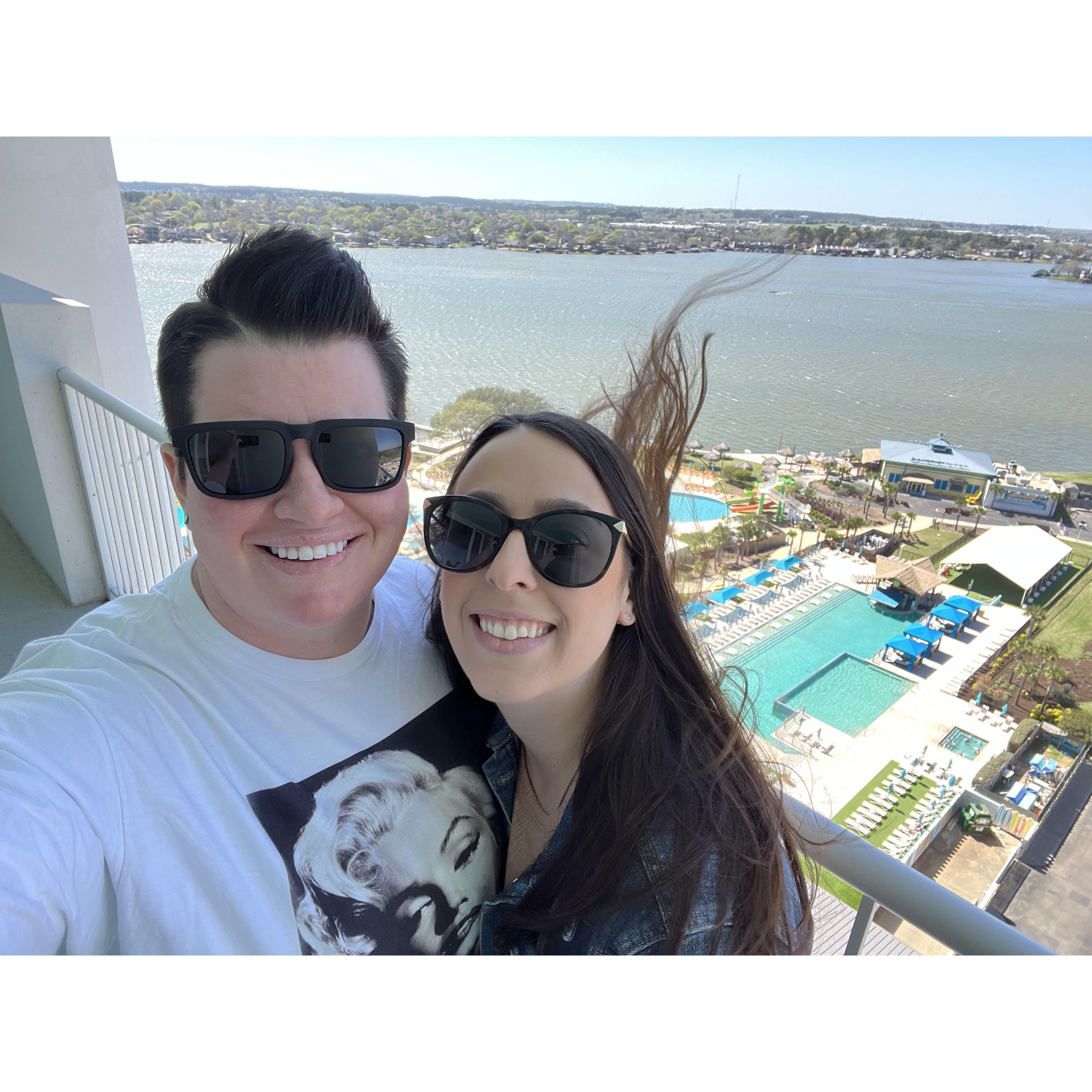Margaritaville, Lake Conroe. Yes it was windy!