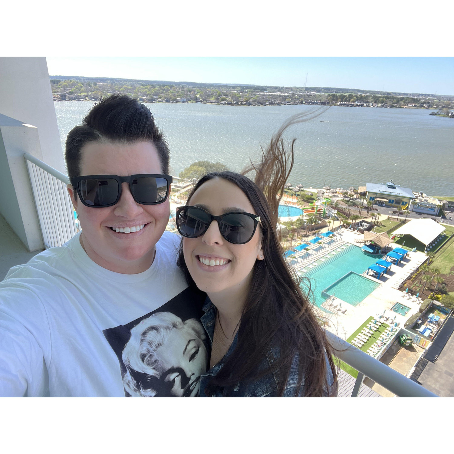 Margaritaville, Lake Conroe. Yes it was windy!
