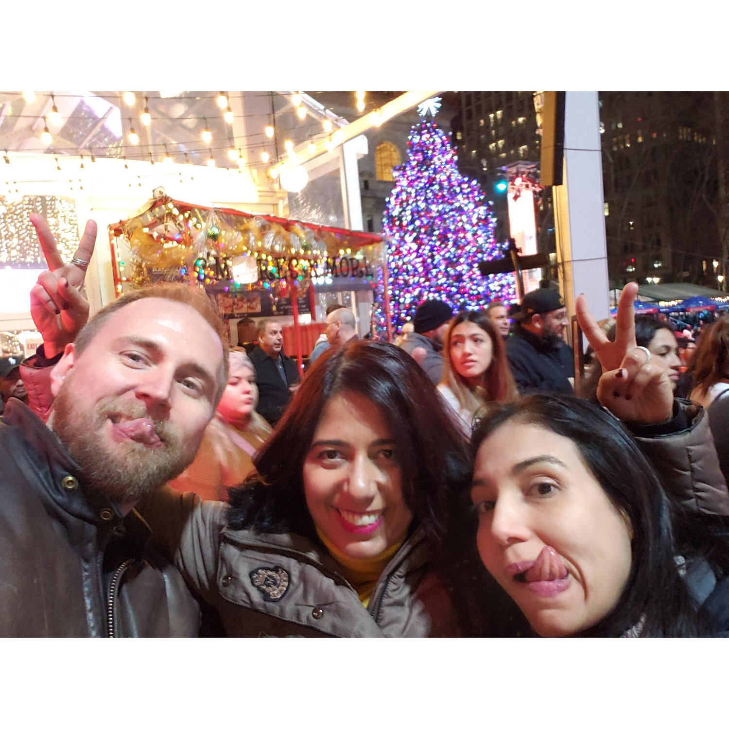 Family means making goofy faces.