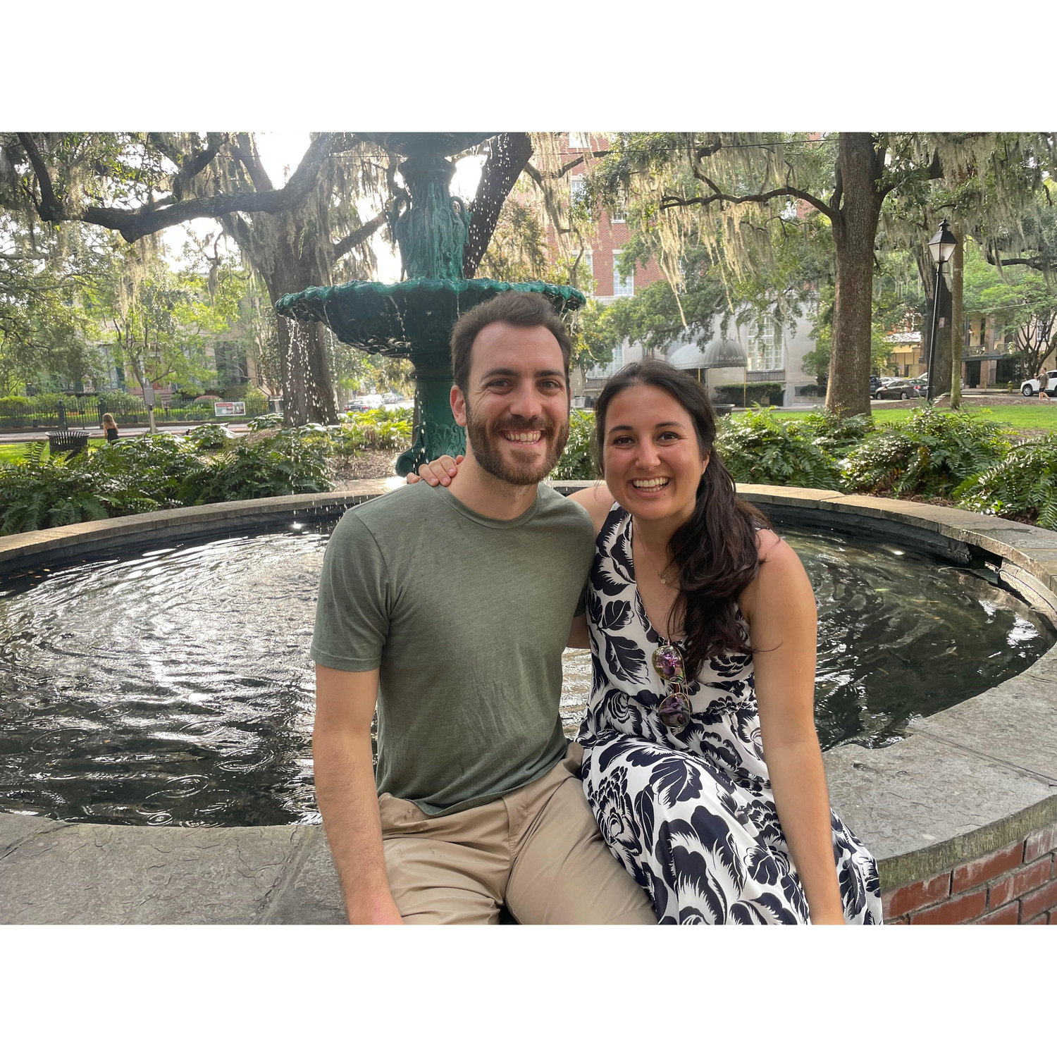 We'd only been dating a little over a month when we went to Savannah with some good friends. This is taken near Flannery O'Connor's home!