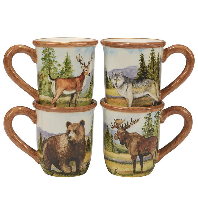 Certified International Mountain Summit 16 oz. Mug, Set of 4