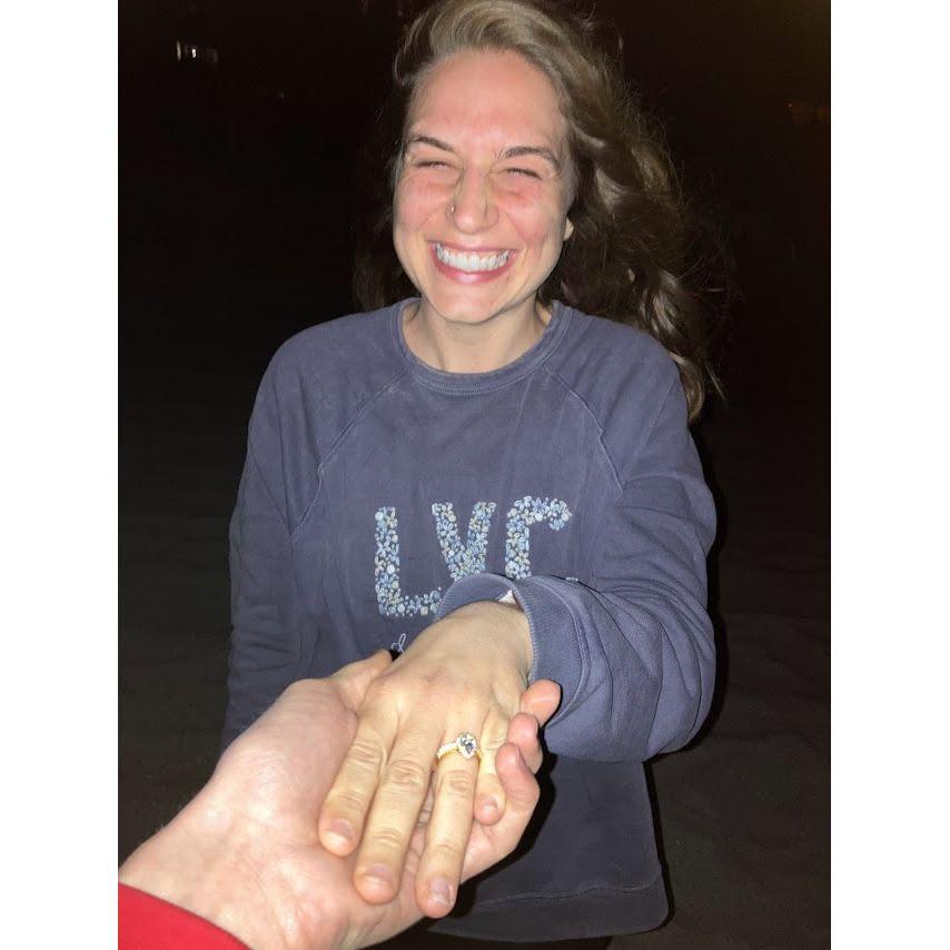 Moments after Dain popped the question, you can tell Celia was a little bit excited :)