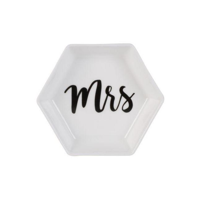 "Olivia & Oliver "Mrs" Ring Dish in Gold"