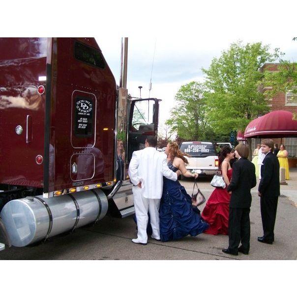 We went in a semi truck, thanks to Meryssa's dad
