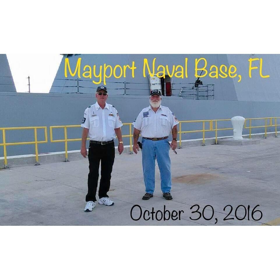 Craig & Big John with The Zumwalt Naval Destroyer Ship.