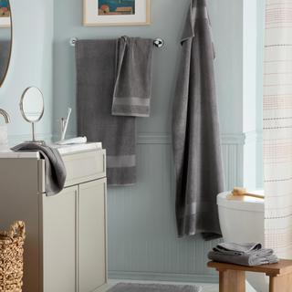 Everyday Dobby 6-Piece Border Bath Towel Set