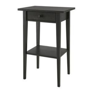 HEMNES Nightstand, black-brown