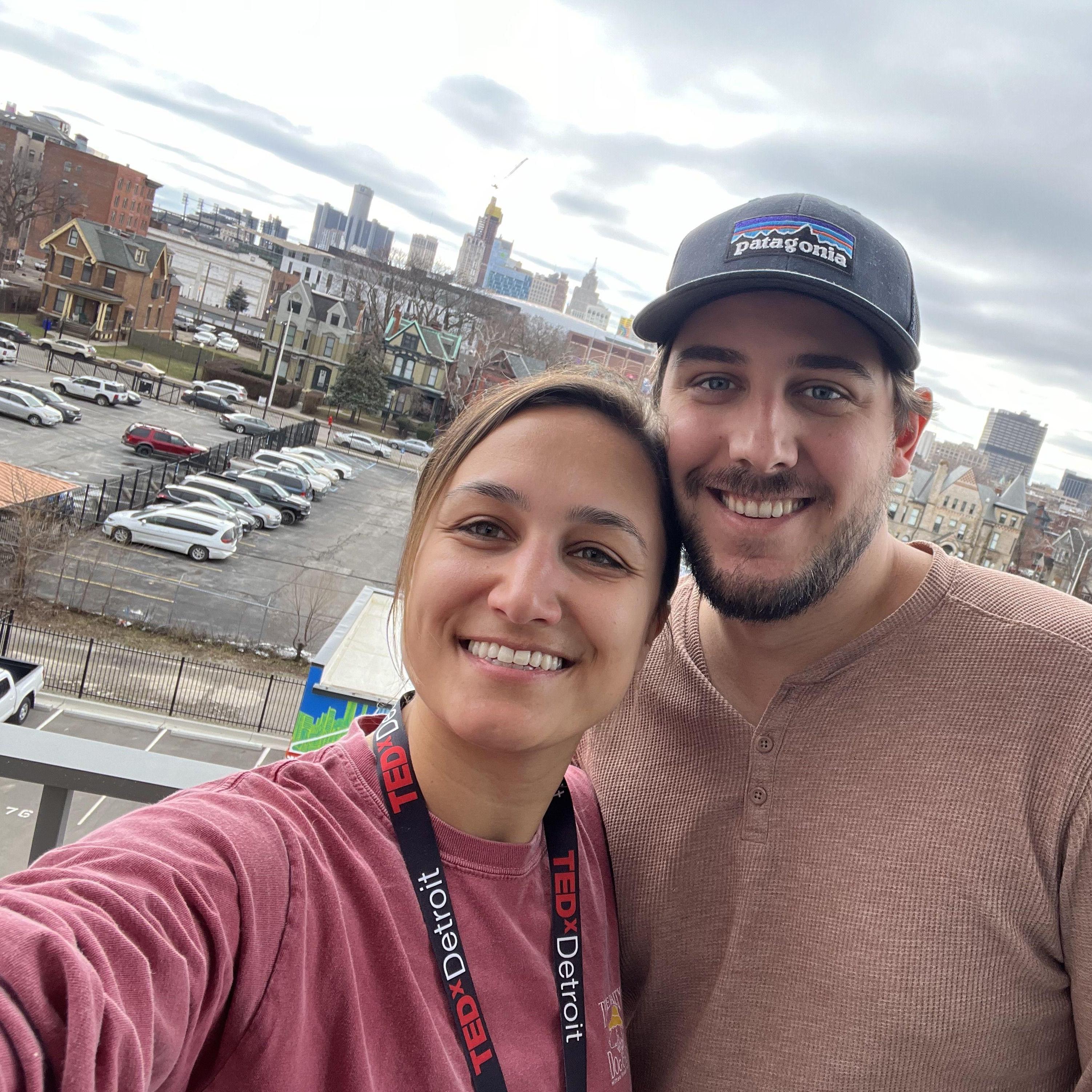 One final selfie on the balcony of Christine's old apartment - before we moved in together!
