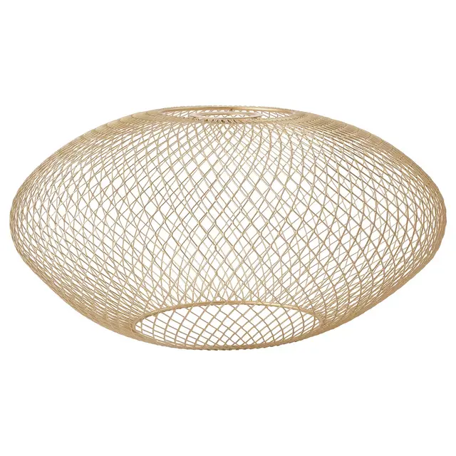 LUFTMASSA Lamp shade, brass color oval