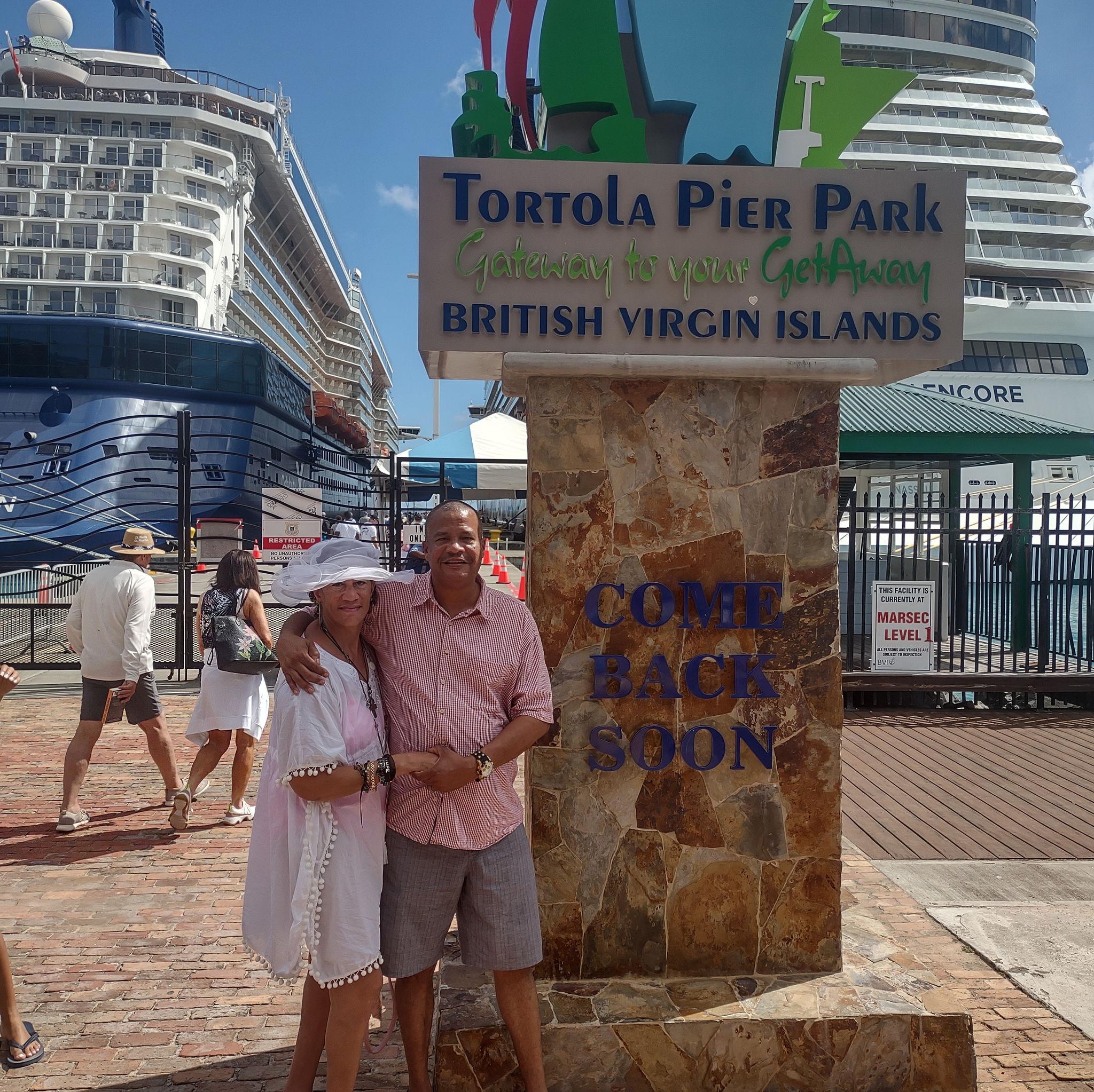 On the way to the beautiful beach in Tortola