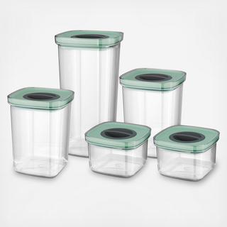 5-Piece Leo Smart Seal Food Container Set