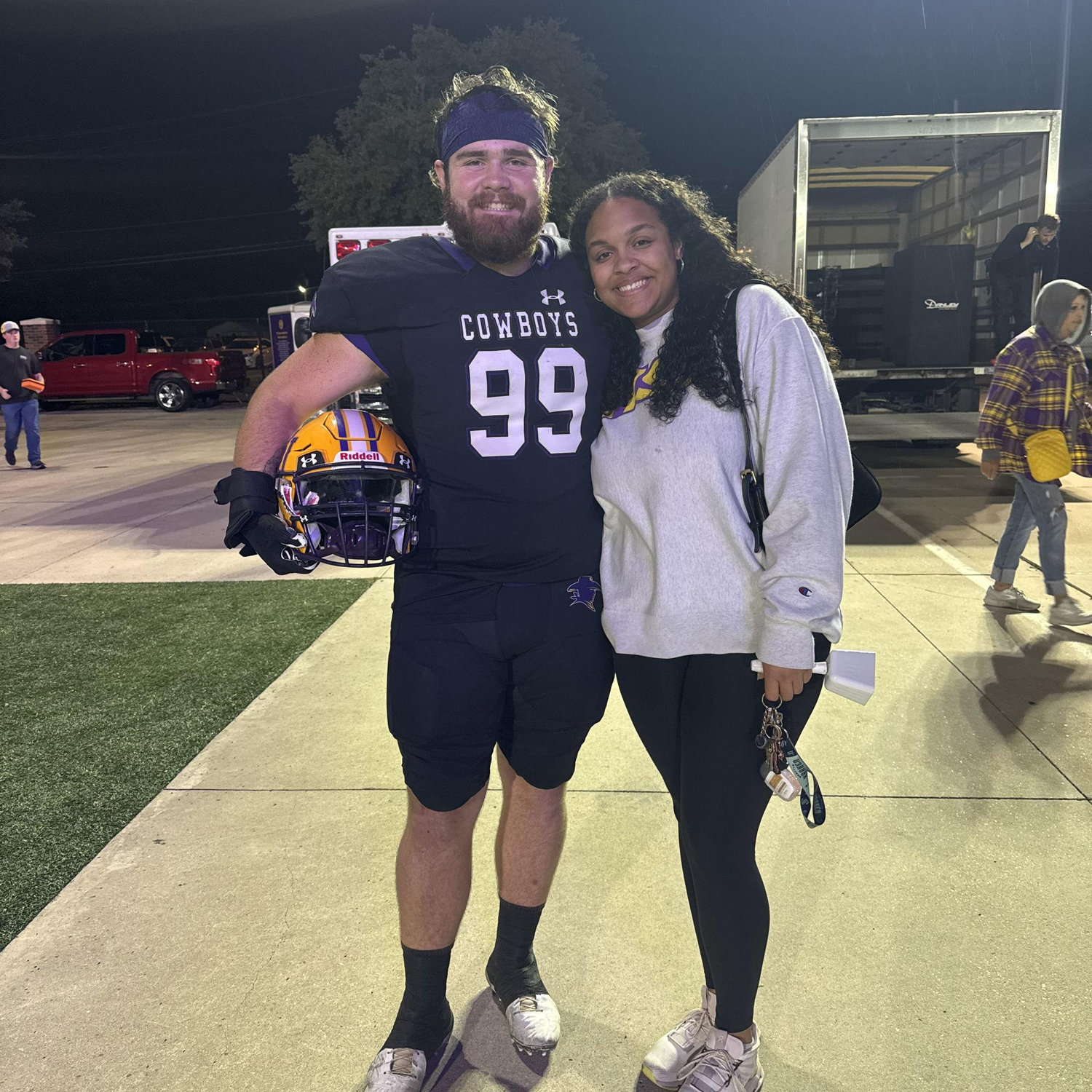 A home football game in college.