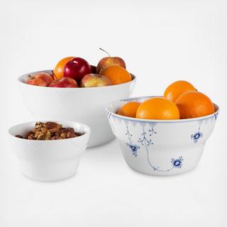 White Elements Serving Bowl, Set of 3