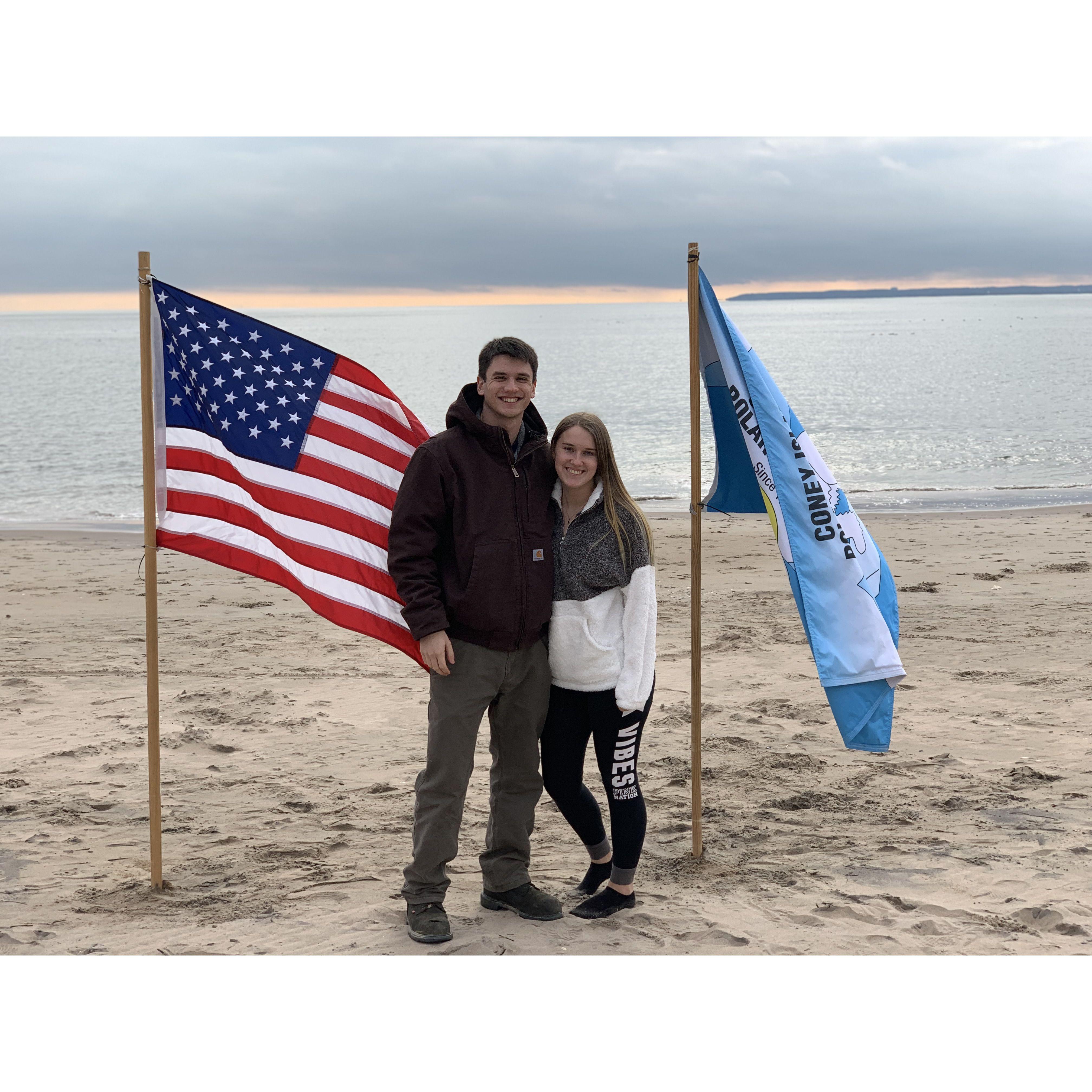 After Casey persuaded Michael to do a Polar Bear Plunge in Coney Island on New Years day 2019
