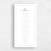 Blue Wedding Menu - Gavina
